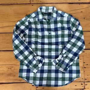 Nautica Men's Plaid Shirt in Green and Blue